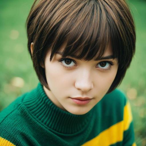 Chara Cosplay in Striped Sweater Style