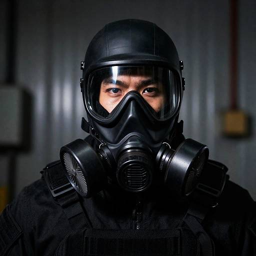 Mysterious Figure in Tactical Gear