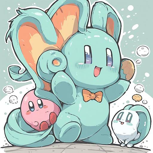 Illustration of Elfilin, kirby (series) in the style of Kureha mitsushige