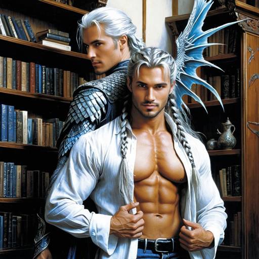 Magical Siren and Devil Man Fantasy Art