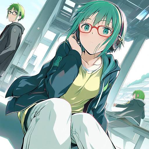 Illustration of Gumiya, vocaloid in the style of Yatsuhashi kyouto