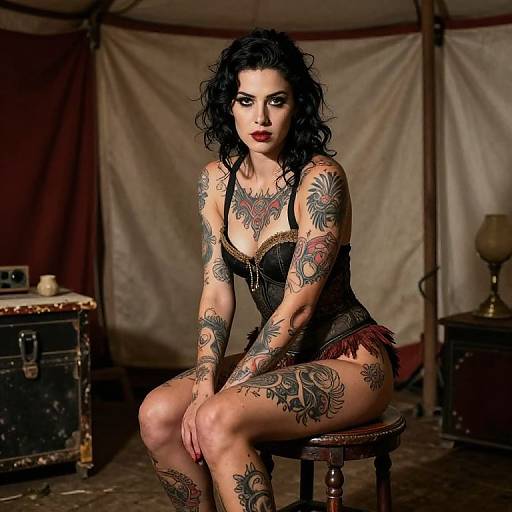 Ultra-Realistic Circus Performer Portrait