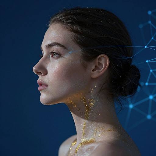 Celestial Woman with Neural Glow