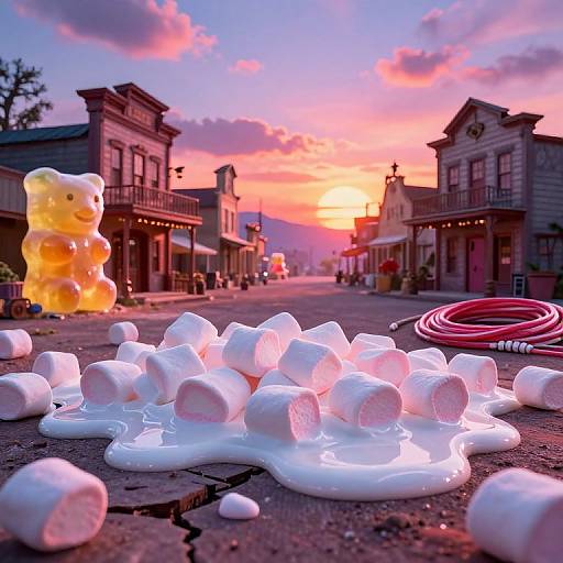 Surreal Candy Wild West Dreamscape
