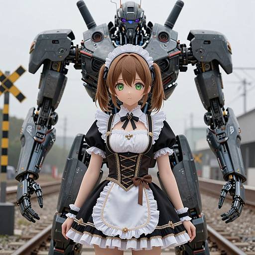 Kawaii Victorian Maid Mecha Girl