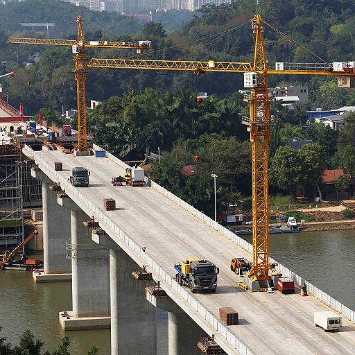 Large Bridge Under Construction