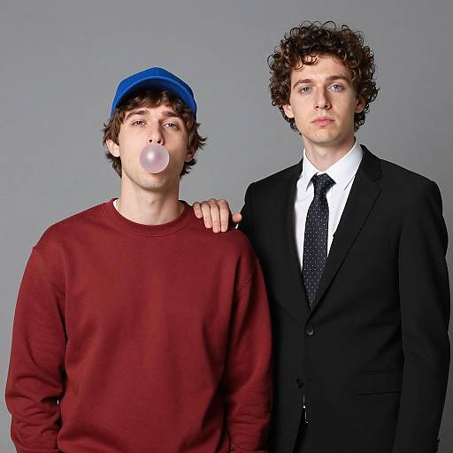 Casual Encounter: Two Men's Portrait