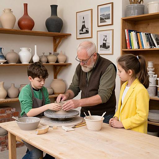 Cozy Precisionism-Style Pottery Workshop