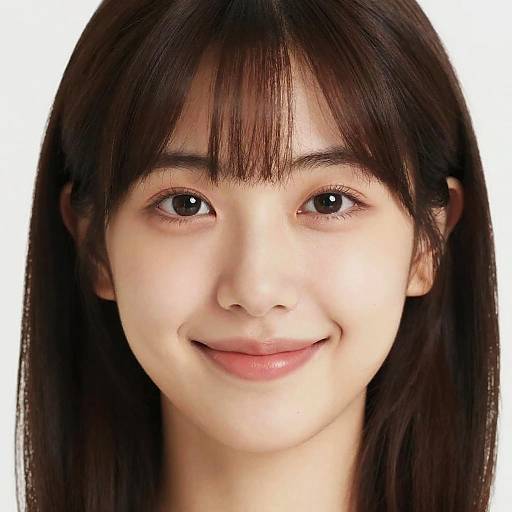 Soft Close-Up Portrait of East Asian Woman