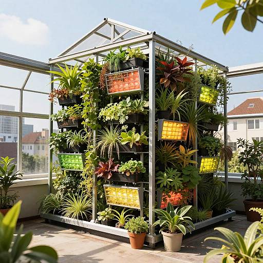 Hydroponic Rooftop Healing Greenhouse Oasis