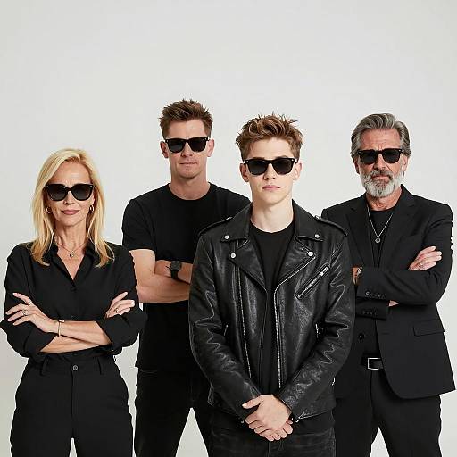 Group of Four in Dark Fashion Styles