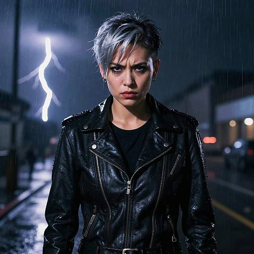 Midnight Thunder: Fierce Nonbinary Portrait