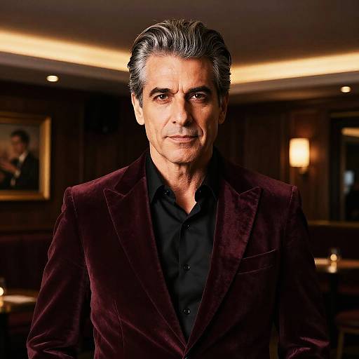 Elegant Editorial Portrait in Jazz Club