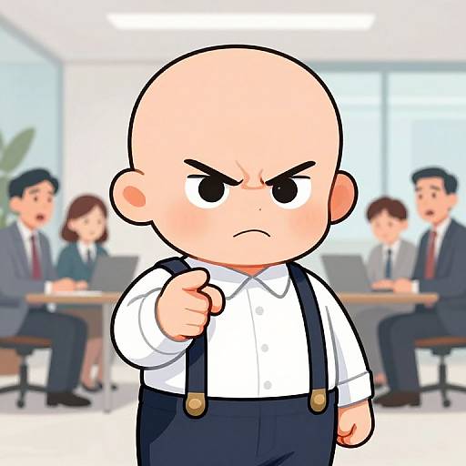 Angry Boss Baby in Corporate Office