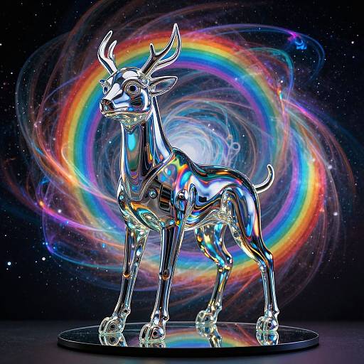 Cosmic Glass Fylgja Sculpture