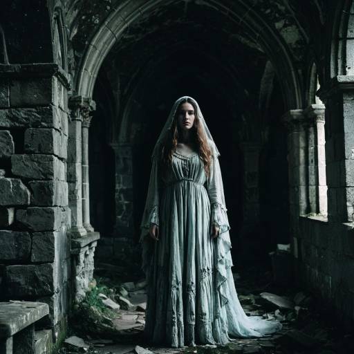 Banshee in Dilapidated Stone Chapel