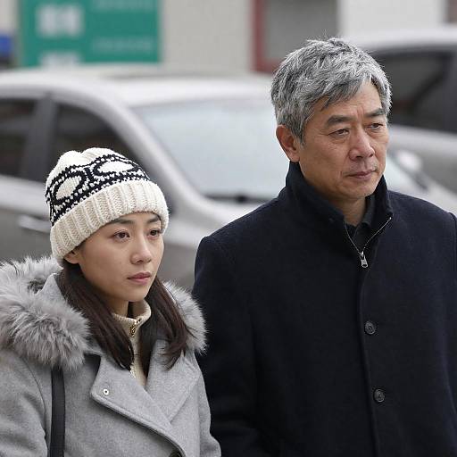 Serious Winter Portrait of Couple