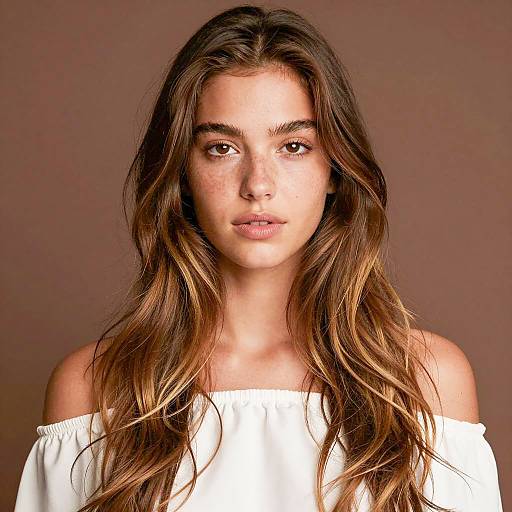 Portrait of a Young Woman with Freckles