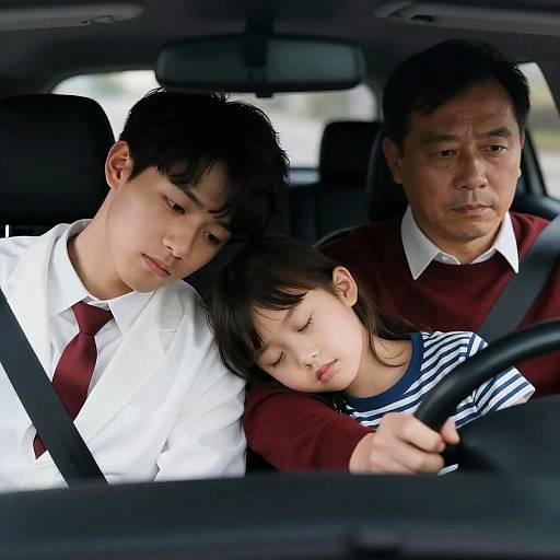 Candid Car Ride: Intense Emotions Captured