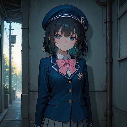 High-Quality Outdoor Schoolgirl Portrait