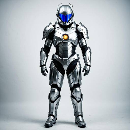 Futuristic Silver Power Armor Cosplay