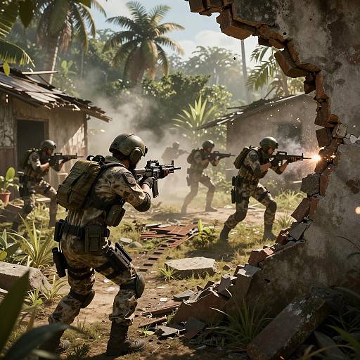 Covert Sabotage Mission in Jungle Village