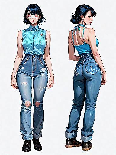 Stylish Woman in Casual Chic Outfit