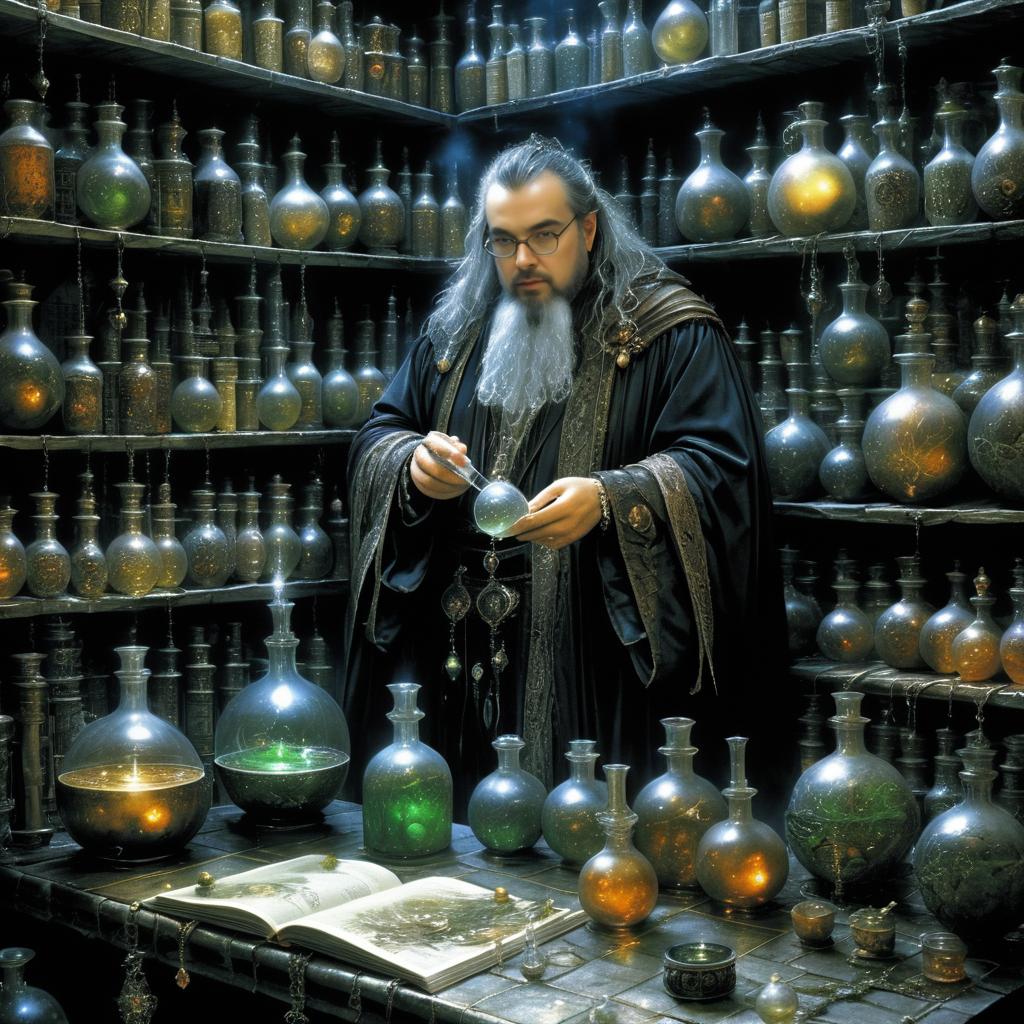 Reclusive Alchemist in a Magical Lab