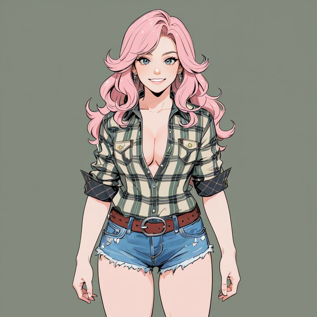 Grinning Beast-Woman in Cowgirl Outfit