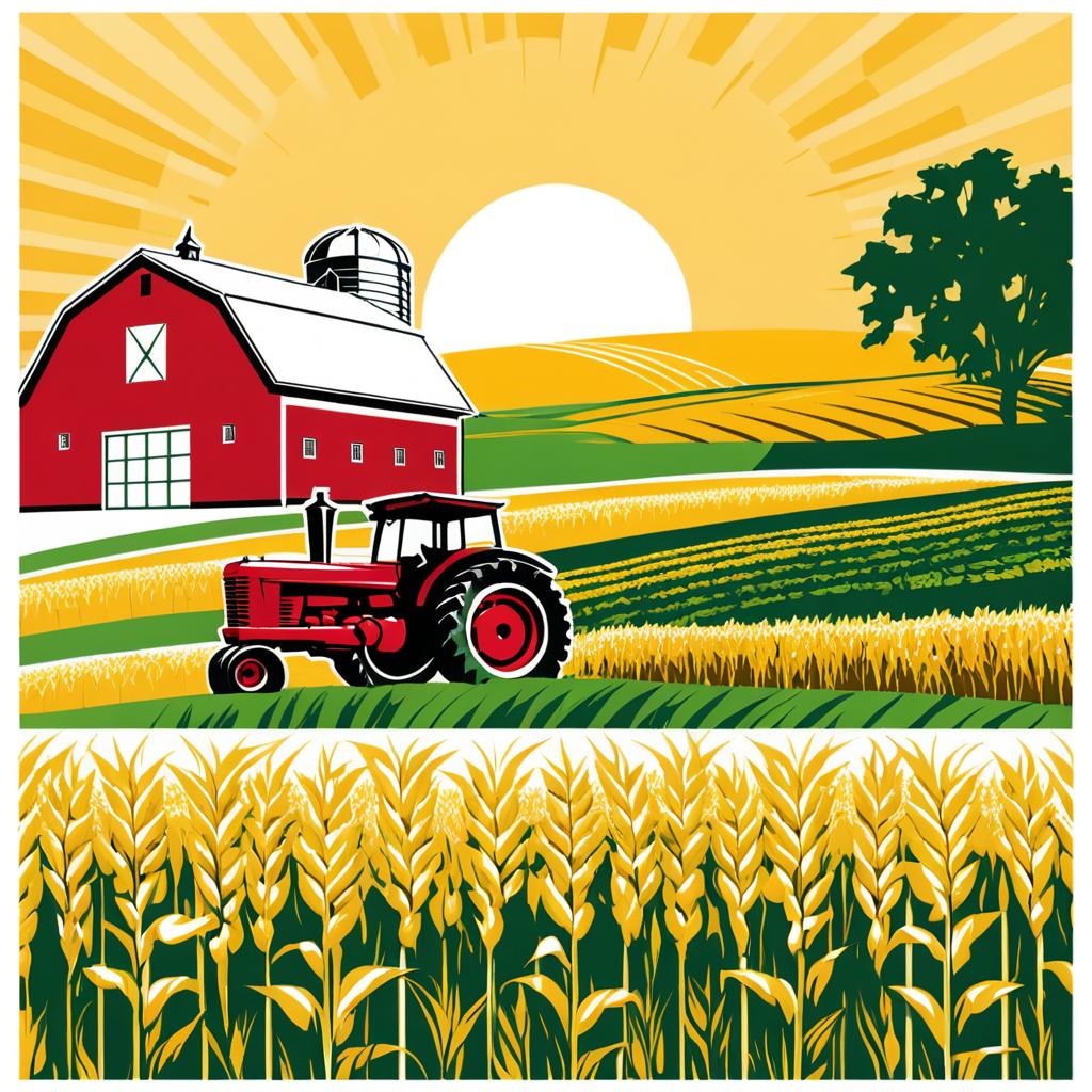 Golden Fields Farm Logo and Mural Design