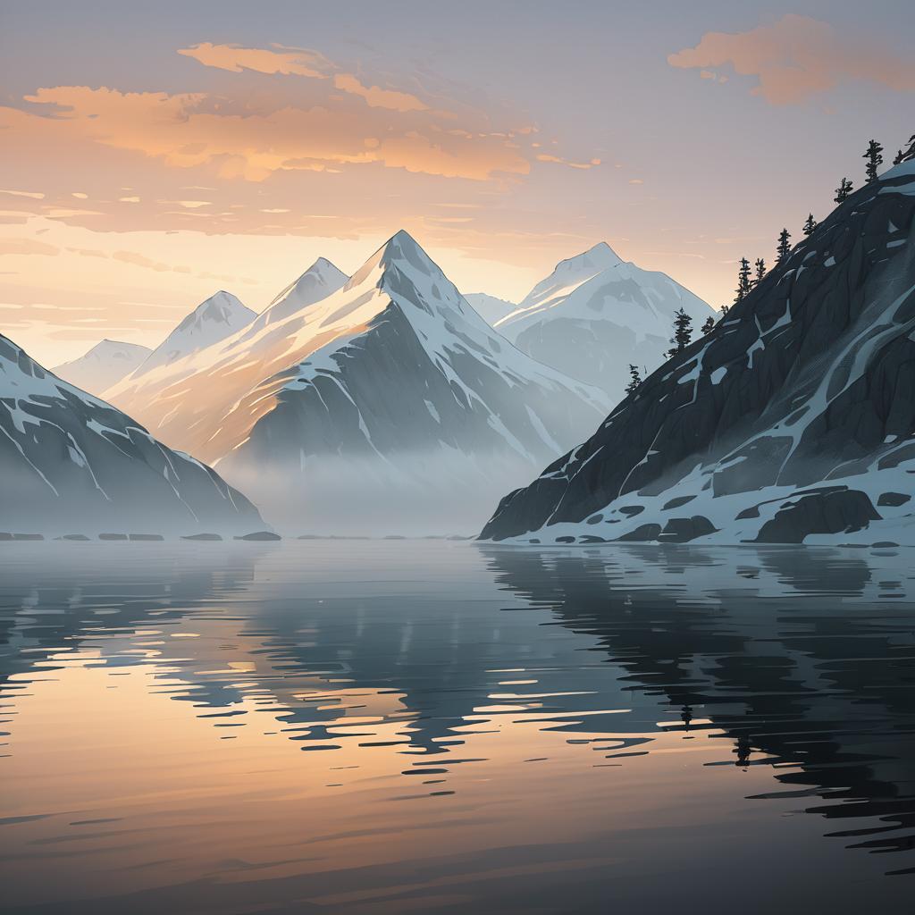 Tranquil Arctic Fjord at Dusk