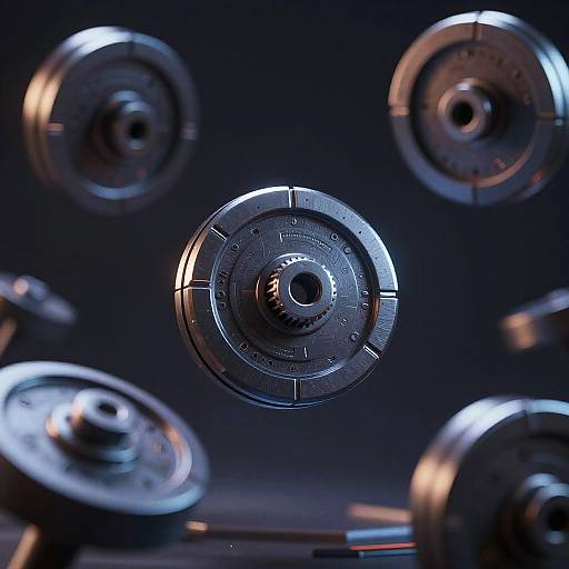 Glowing Cyberpunk Weights in Motion