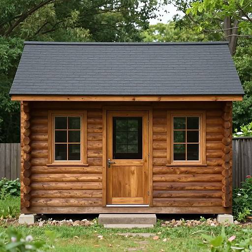 Sturdy Pent Log Cabin Exterior