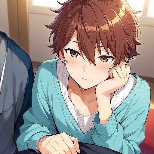 Illustration of Morisawa chiaki, ensemble stars! in the style of Gin (ginshari)