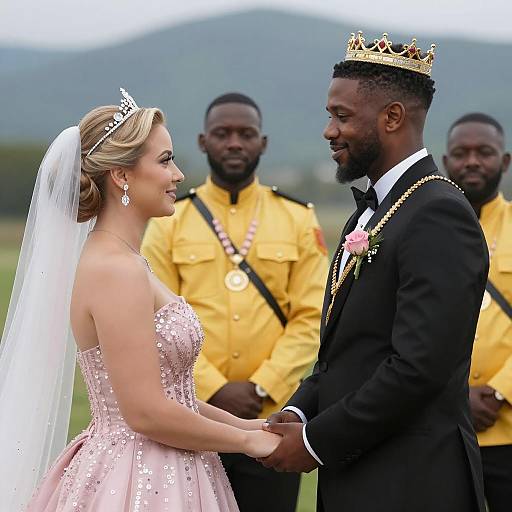 Magical Outdoor Wedding Ceremony Scene