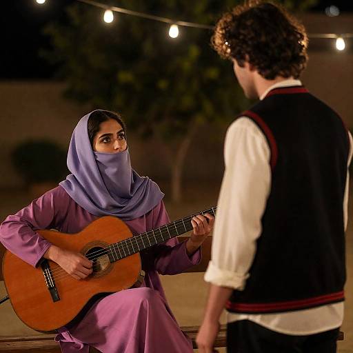 Nighttime Serenade: A Cinematic Moment