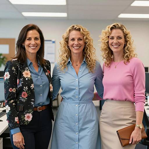 Office Portrait of Three Smiling Women
