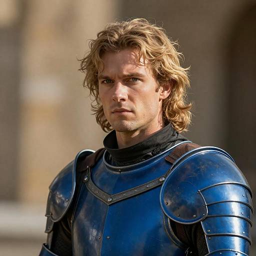 Intense Profile of a Rugged Warrior