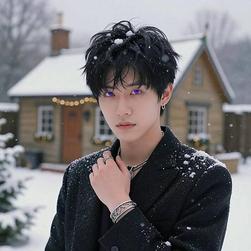 Christmas Eve Cabin in the Snowstorm