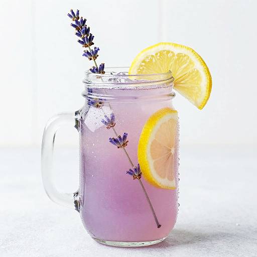 Minimal Lavender Lemonade Mason Jar