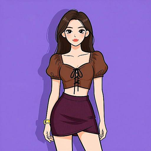 Trendy Woman in Chic Fashion