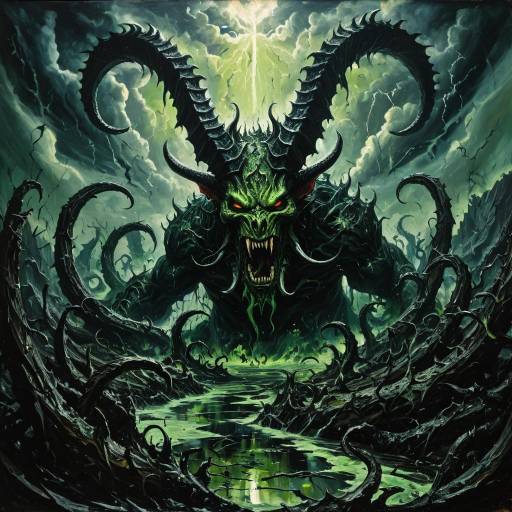 Demonic Army Emerging from Abyss