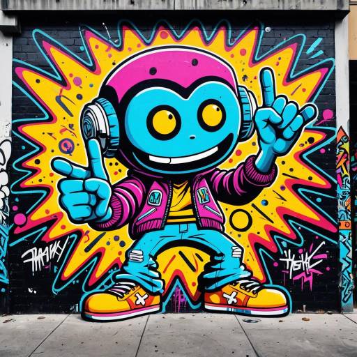 Colorful Cartoon Graffiti Character