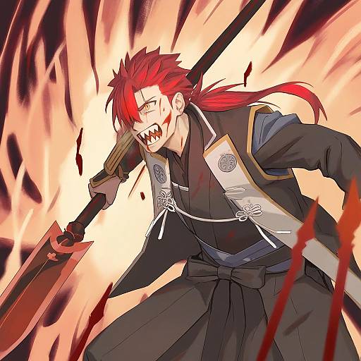 Illustration of Mori nagayoshi (fate), fate (series) in the style of Yuuji (and)