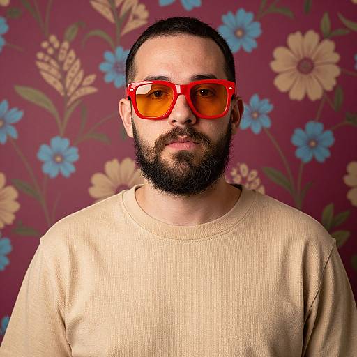 90s Style Multiracial Bearded Man