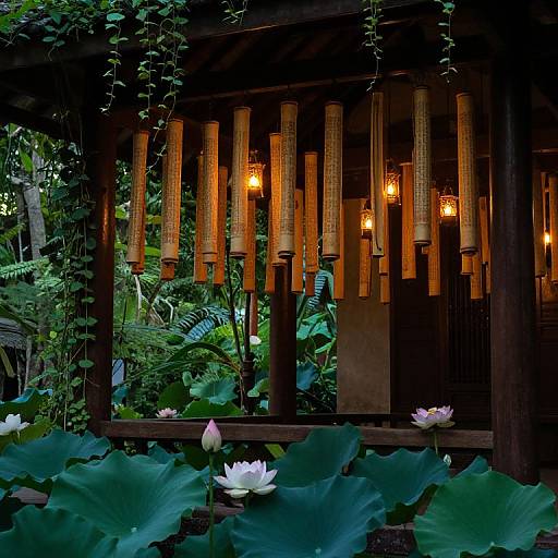 Serene Ancient Temple Interior Ambiance