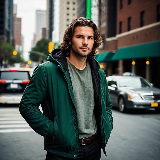 Stylish Male in Urban Hollywood Scene