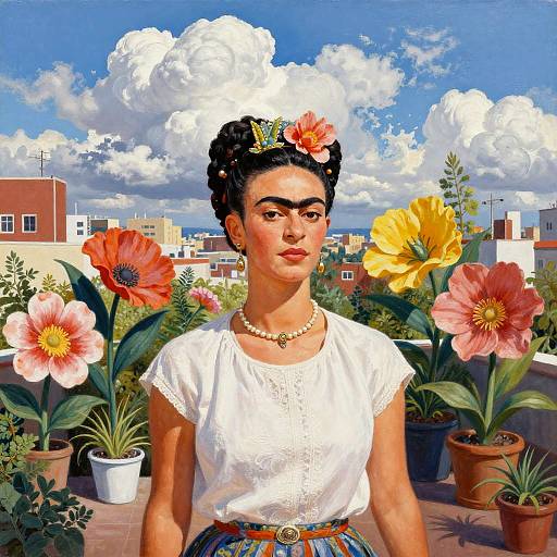 Frida Kahlo Inspired Urban Rooftop Garden