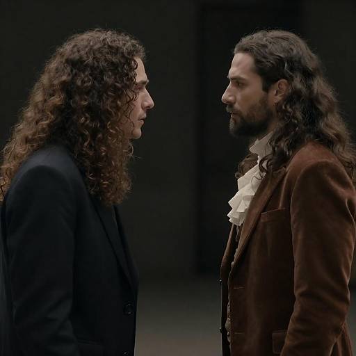 Intense Encounter of Two Men