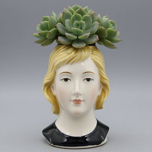 Vintage Ceramic Head Vase Planter